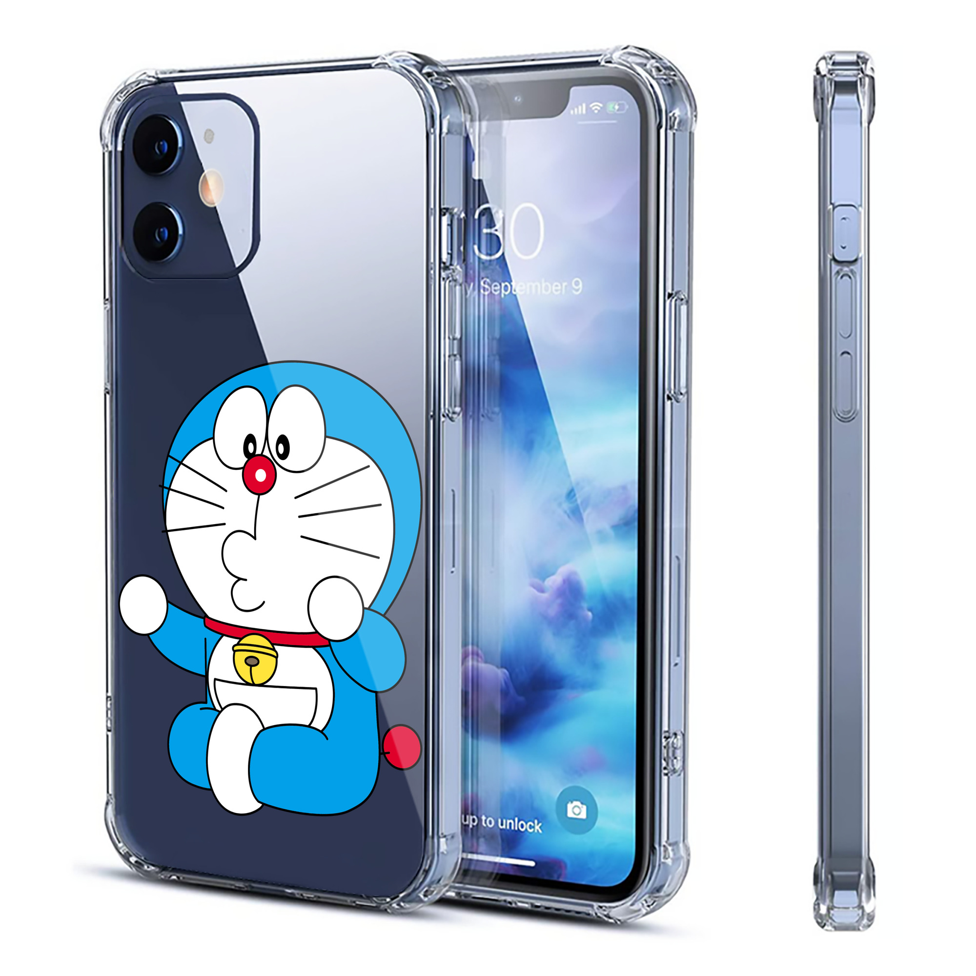 （画像用） ドラえもん Doraemon 【iPhone 12シリーズ対応】透明スマホケース（クリアソフトケース）